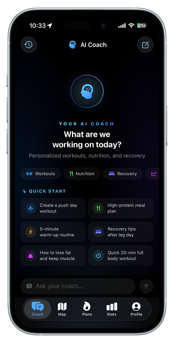 KI-Coach von Lihas auf dem iPhone